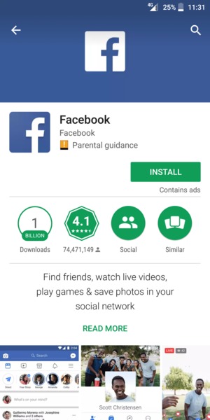 Select INSTALL