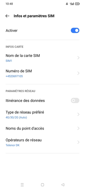 Sélectionnez Noms du point d'accès
