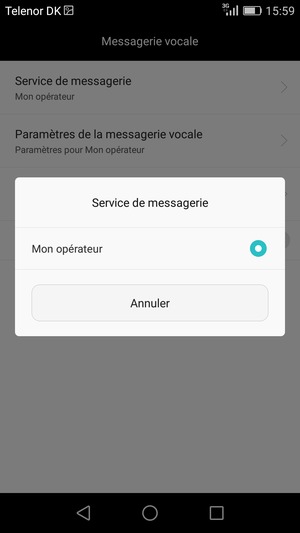Sélectionnez Mon opérateur
