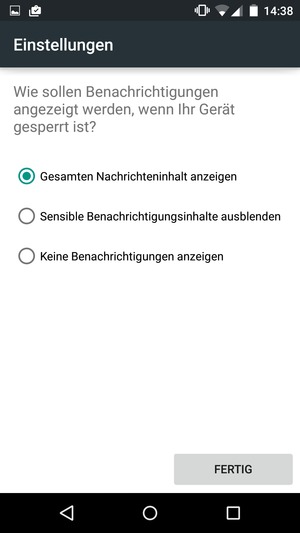 Wählen Sie FERTIG