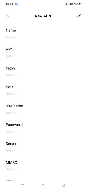 Enter Internet information