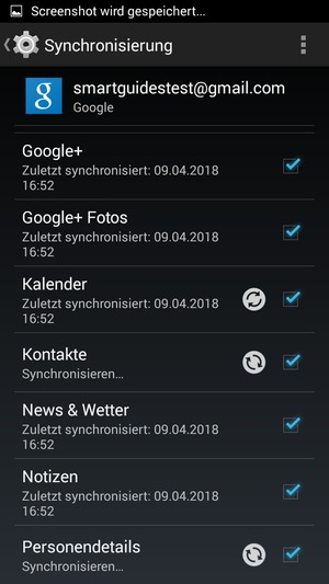 Ihre Kontakte von Google werden nun auf Ihr Bmobile synchronisiert