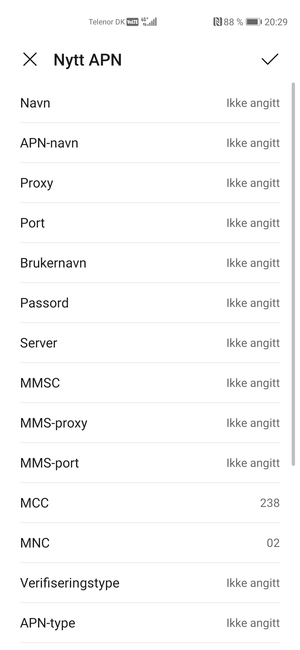Skriv inn MMS-informasjon