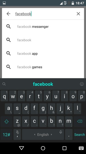 Enter the app name and select Search