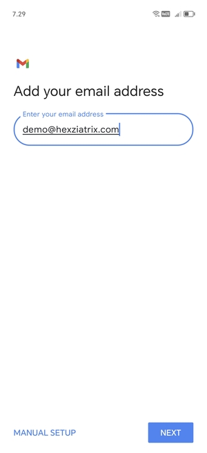 Enter your Email address and select NEXT
