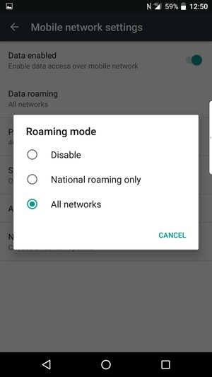 Select your preferred option