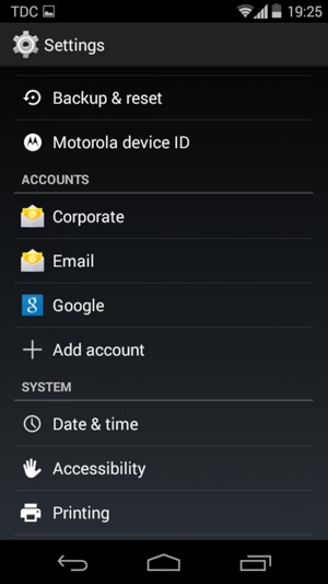 Scroll to and select Google