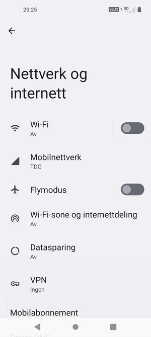 Velg Mobilnettverk