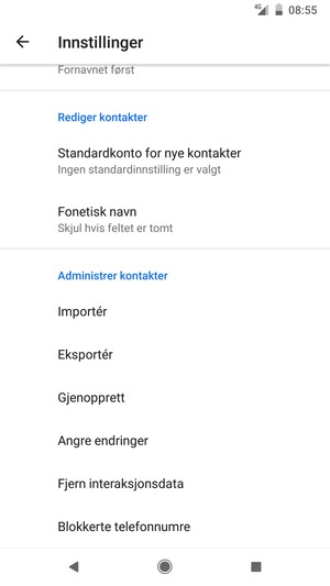 Bla til og velg Importér