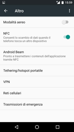 Seleziona Reti cellulari