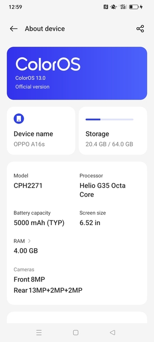 Select ColorOS