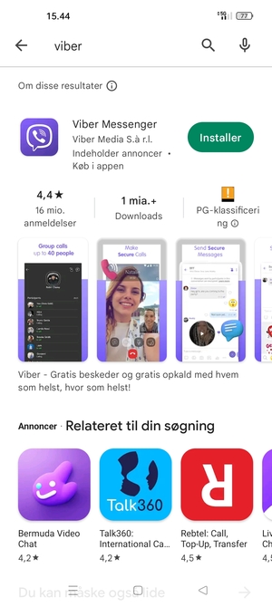 Vælg appen