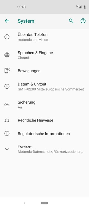 Wählen Sie Erweitert