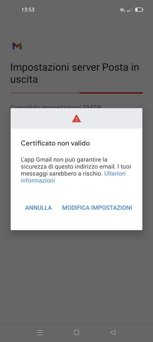 Seleziona MODIFICA IMPOSTAZIONI
