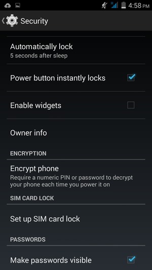 To change the PIN for the SIM card, return to the Security menu and select Set up SIM card lock