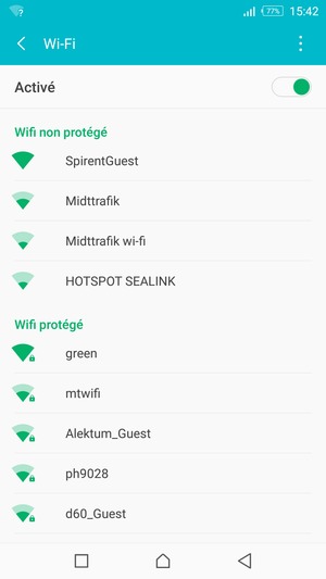 Sélectionnez le réseau sans fil auquel vous souhaitez vous connecter