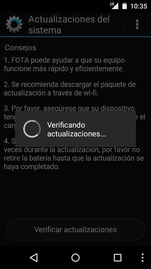 Espere a que la búsqueda termine