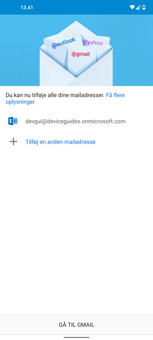Vælg GÅ TIL GMAIL