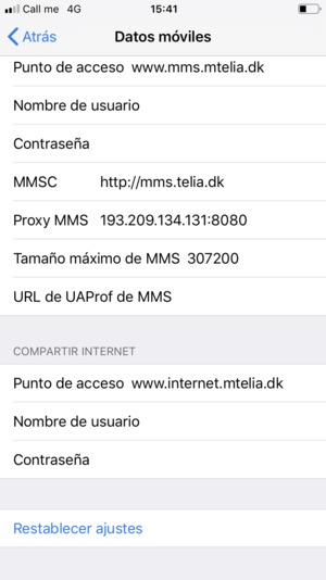Desplácese y seleccione Restablecer ajustes