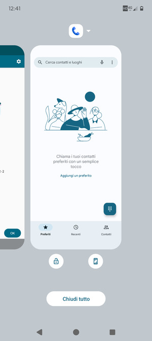 Seleziona Chiudi tutto per chiudere tutte le applicazioni in esecuzione