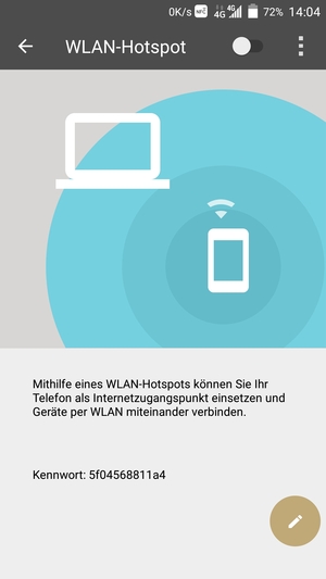 Wählen Sie WLAN-Hotspot einrichten