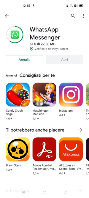 Attendi il completamento del processo di installazione