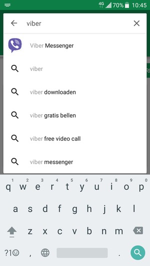 Voer de app-naam in en selecteer Zoek