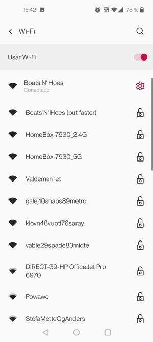 Ahora está conectado a la red Wi-Fi