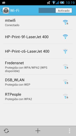 Ahora está conectado a la red Wi-Fi