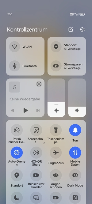Stellen Sie die Helligkeit auf das erforderliche Niveau