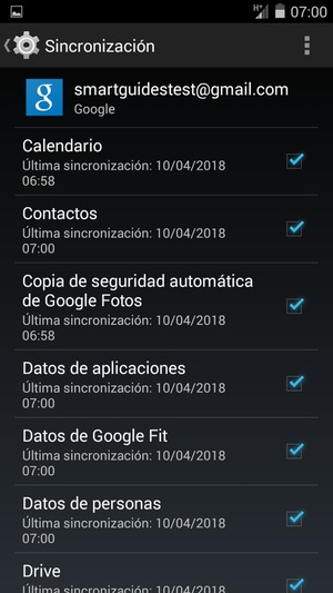 Marque todas las casillas de verificación