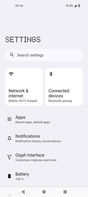 Select Network & internet