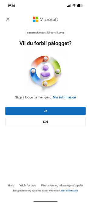Velg ønsket alternativ