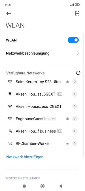 Wählen Sie das Wireless-Netzwerk, zu dem Sie eine Verbindung herstellen möchten
