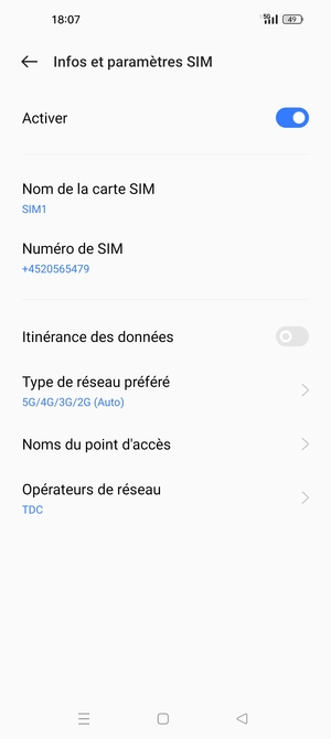 Sélectionnez Nom du point d'accès