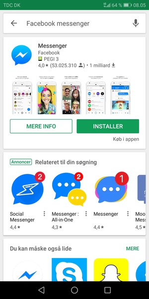 Vælg appen
