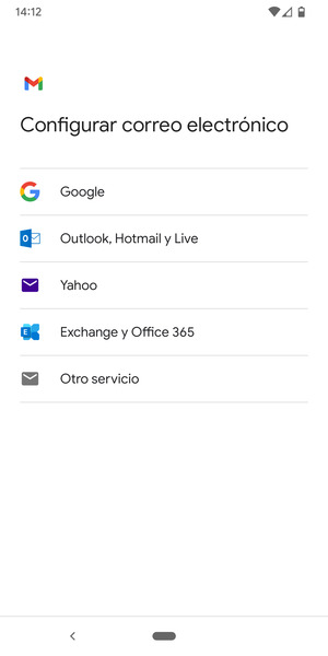 Seleccione Outlook, Hotmail y Live