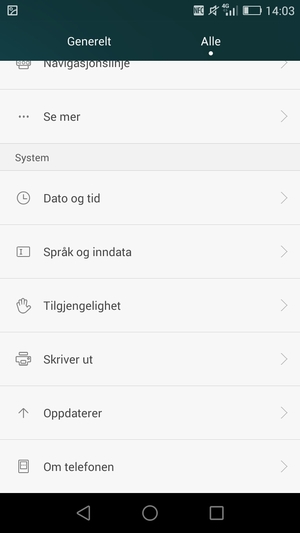 Bla til og velg Oppdaterer