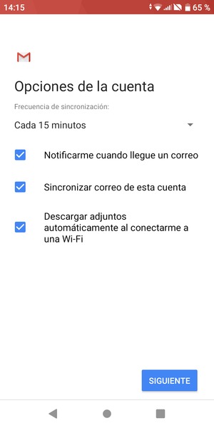 Seleccione SIGUIENTE