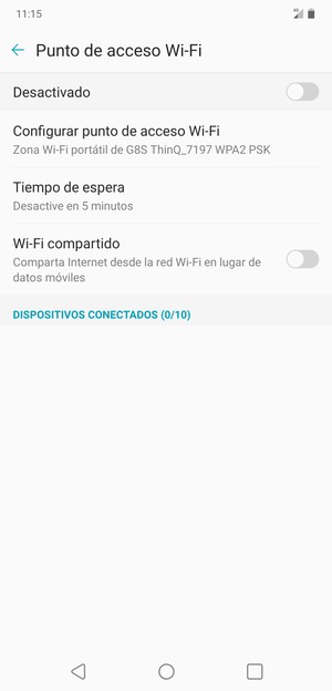 Seleccione Configurar punto de acceso Wi-Fi