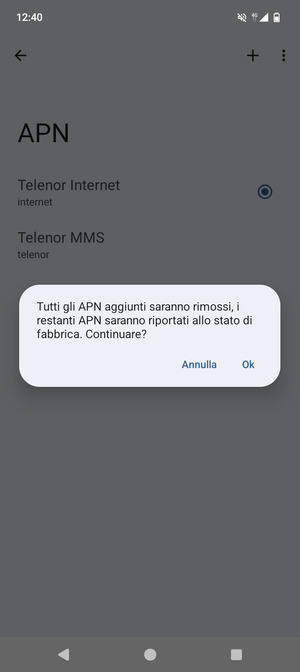 Seleziona Ok