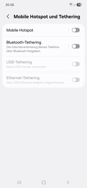 Wählen Sie Mobile Hotspot