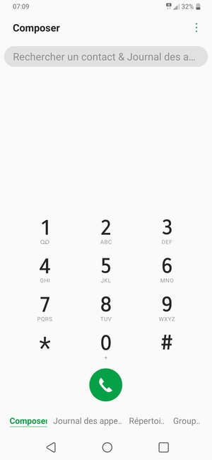 Appuyez longuement sur le numéro 1