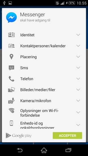 Vælg ACCEPTER