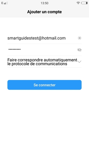 Saisissez votre adresse e-mail et votre mot de passe et sélectionnez Se connecter