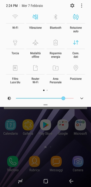 Seleziona Vibrazione per passare alla modalità silenziosa