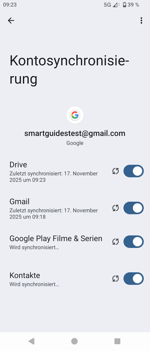 Ihre Daten werden synchronisiert