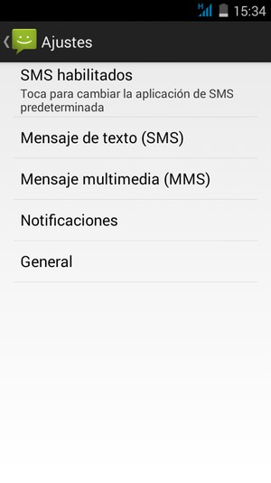 Seleccione Mensaje de texto