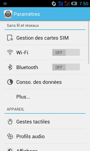 Sélectionnez Plus...
