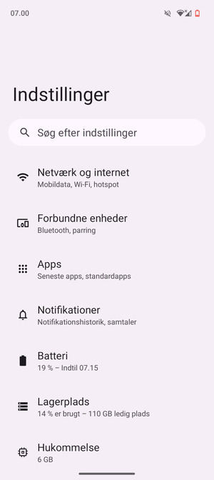 Vælg Netværk og internet